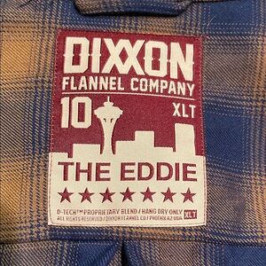 DIXXON “The Eddie”Blue and Brown Flannel